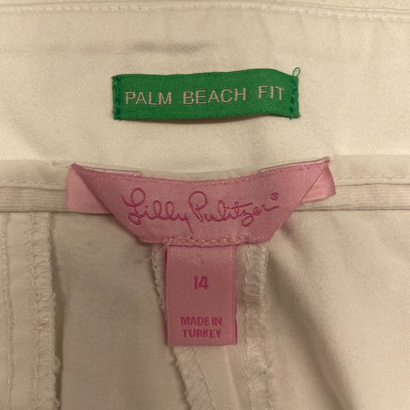 Lilly Pulitzer Palm Beach Fit Pants  in White, Size 14 - Picture 3 of 7